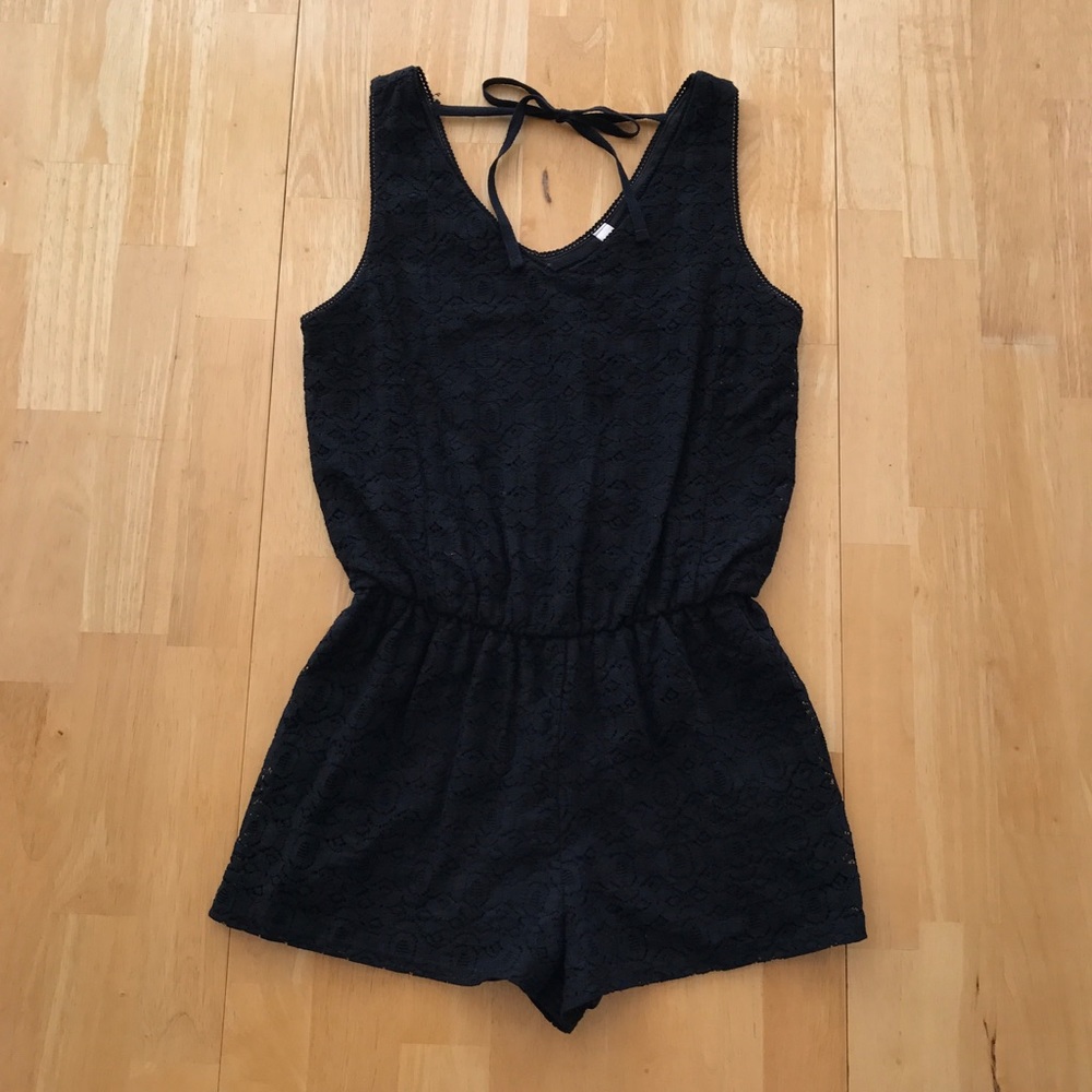 Xhilaration Black Lace Romper